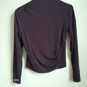 Calvin Klein stretch fabric purple top; size S